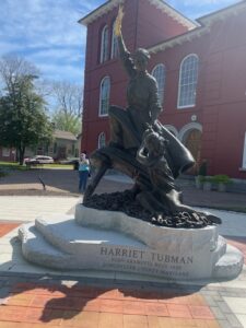 Harriet Tubman statue.