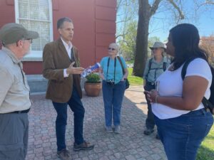 Guide explaining significance of historic trail.